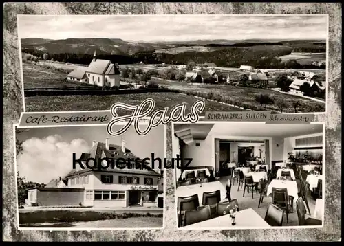 ÄLTERE POSTKARTE CAFE RESTAURANT HAAS SULGEN SCHRAMBERG Schwarzwald Black Forest Foret-Noire Ansichtskarte