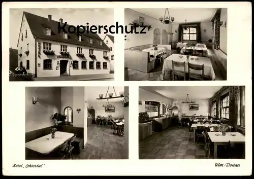 ÄLTERE POSTKARTE HOTEL GASTSTÄTTE LEHRERTAL J. ANGERER ULM DONAU MODERNES HAUS EINZELGARAGEN Ansichtskarte cpa postcard