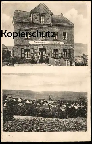 ALTE POSTKARTE HOLZFELD BEI HIRZENACH GASTWIRTSCHAFT VON ANTON KARBACH POSTHILFSSTELLE BOPPARD cpa postcard AK