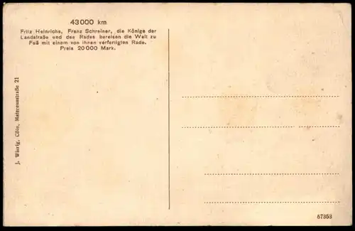 ALTE POSTKARTE KÖNIGE DER LANDSTRASSE FRITZ HEINRICHS UND FRANZ SCHREINER Verlag Wierig Cöln Köln Ansichtskarte postcard