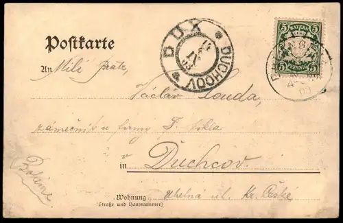 ALTE POSTKARTE ERLANGEN BURGBERG Essenbacher Brücke Verlag Hermann Martin 1902 Bayern Ansichtskarte postcard AK cpa
