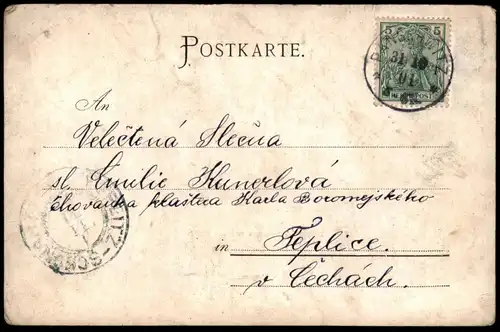 ALTE POSTKARTE ST. MARIENSTERN KLOSTER VON DER OSTSEITE PANSCHWITZ-KUCKAU 1901 abbey cloitre Ansichtskarte postcard cpa