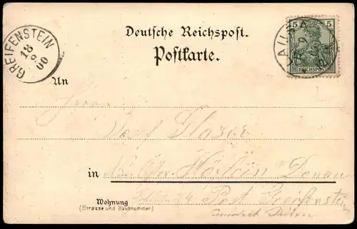 ALTE LITHO POSTKARTE GRUSS AUS LAUSA HENNIG'S GASTHOF DAMPFLOK BEHÜT DICH GOTT TROMPETER WEIXDORF DRESDEN Ansichtskarte