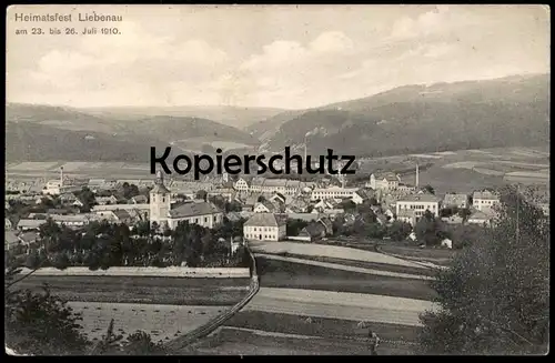 ALTE POSTKARTE LIEBENAU HEIMATSFEST 23.-26.07.1910 HEIMATFEST HODKOVICE NAD MOHELKOU Böhmen Ansichtskarte postcard cpa