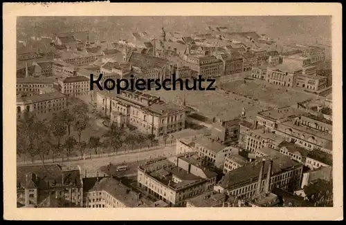 ALTE POSTKARTE LEIPZIG FLIEGERAUFNAHME 1922 MUSEUM UND AUGUSTUSPLATZ Luftbild Vogelschau Ansichtskarte postcard cpa AK