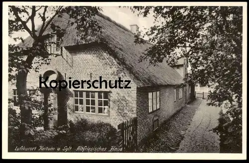 ALTE POSTKARTE INSEL SYLT FRIESENHAUS IN KEITUM Altfriesisches Haus Bauernhaus cpa AK Ansichtskarte postcard