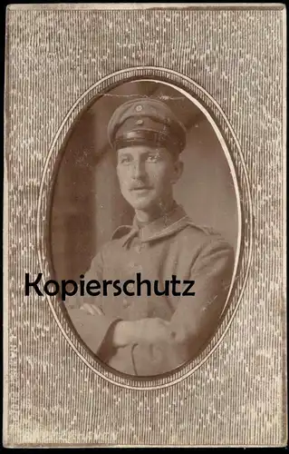 ALTE FOTO POSTKARTE SOLDAT IN UNIFORM soldier AK cpa photo postcard Ansichtskarte