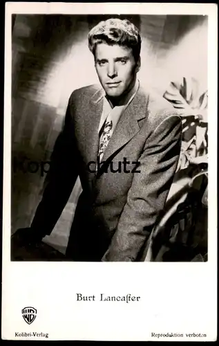 ALTE FOTO KARTE BURT LANCASTER KOLIBRI VERLAG WARNER BROTHERS FILM actor Film Photo Schauspieler