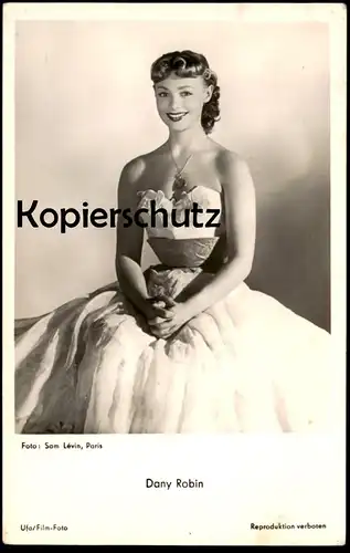 ALTE POSTKARTE DANY ROBIN FOTO SAM LÉVIN PRAIS KLEID MODE UFA FILM-SCHAUSPIELERIN Actress actor acteur postcard cpa AK