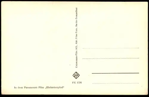 ALTE POSTKARTE ELIZABETH TAYLOR FOTO PARAMOUNT FILMS UFA FILM-SCHAUSPIELERIN Elefantenpfad Telefon telephone Anruf call