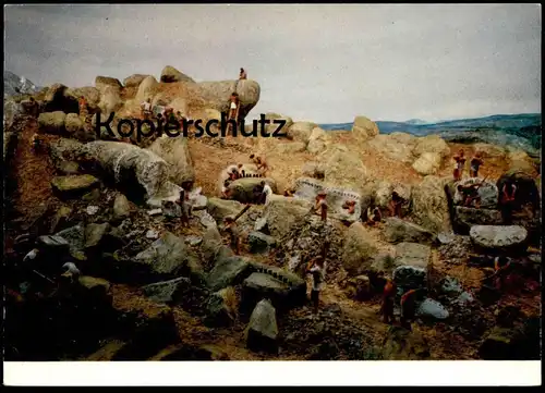 ÄLTERE POSTKARTE MODELL DES STEINBRUCHS RÜDENET DRACHENFELS SIEBENGEBIRGE RHEIN Königswinter cpa Ansichtskarte postcard