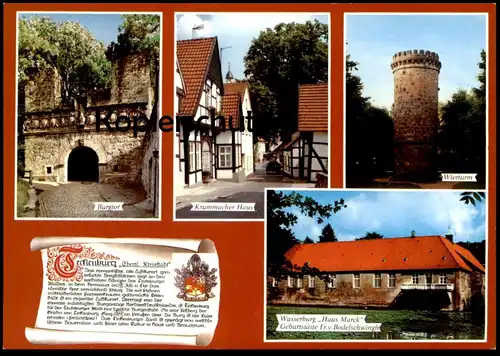 POSTKARTE TECKLENBURG WAPPEN & GESCHICHTE CHRONIK Chronikkarte chronique chronicle storycard postcard cpa Ansichtskarte