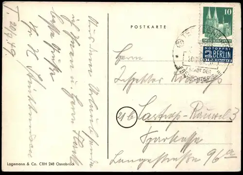 ALTE POSTKARTE TECKLENBURG MALER PAUL ? HEILMANN AUFGANG ZUR BURG UND FREILICHTBÜHNE postcard cpa Ansichtskarte AK