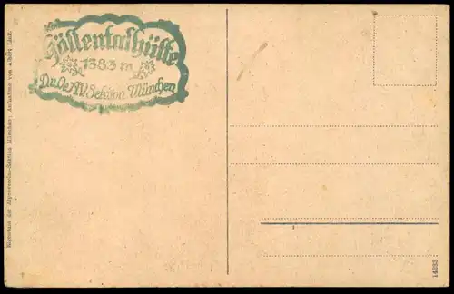ALTE POSTKARTE VOR DER HÖLLENTALHÜTTE BLICK AUF ZUGSPITZE UND RIFFELSPITZEN GRAINAU Alpen Ansichtskarte cpa postcard AK