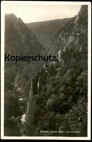 ALTE POSTKARTE BODETAL IM HARZ BLICK VOM BODETOR Bode Thale Ansichtskarte cpa AK postcard