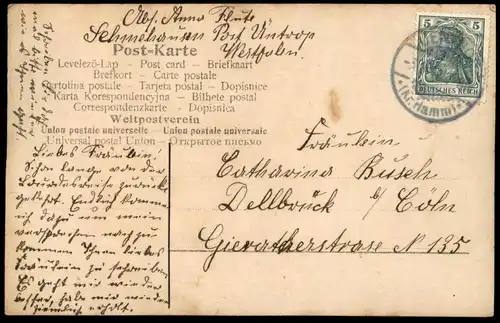 ALTE POSTKARTE FRAU MIT TAFEL HUT ROSEN WOMAN FEMME FILLE MISS MÄDCHEN 1902 hat cpa art postcard AK Ansichtskarte
