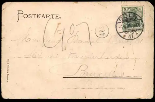 ALTE POSTKARTE KÖLN AUTOMOBILWACHE DER KÖLNER BERUFSFEUERWEHR Feuerwehr fire brigade pompiers Cöln Ansichtskarte cpa AK