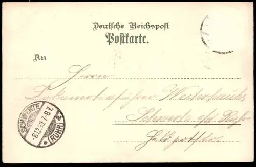 ALTE LITHO POSTKARTE GRUSS VOM TEUTOBURGER WALDE 1899 DETMOLD BISMARCKSTEIN HERMANNSDENKMAL RESIDENZSCHLOSS EXTERNSTEINE