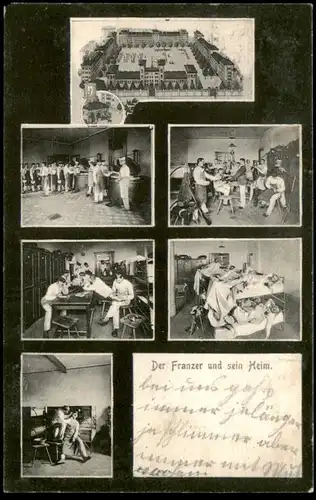 ALTE POSTKARTE DER FRANZER UND SEIN HEIM FLIEGER BERLIN SOLDAT Rasur soldier Luftstreitkräfte Ansichtskarte postcard cpa