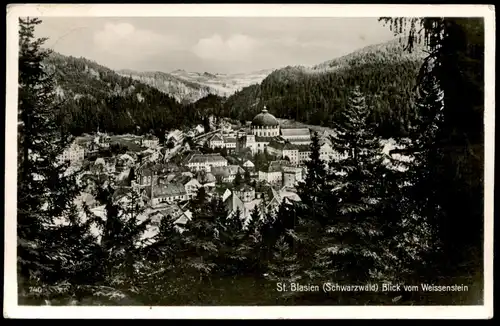 ALTE POSTKARTE ST. BLASIEN SCHWARZWALD BLICK VOM WEISSENSTEIN 1940 cpa postcard AK Ansichtskarte