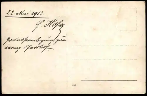 ALTE POSTKARTE BÖHMEN 22.05.1913 GRUNDSTEINLEGUNG ZUM EVANG. PFARRHOF Tschechien Ansichtskarte cpa postcard AK