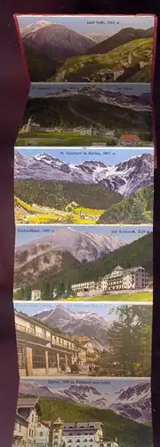 ALTES KOMPLETTES KLEINES ALBUM ORTLER GEBIET SULDEN TRAFOI STILFSER JOCH Stelvio LEPORELLO 9,3 cm x 5,5 cm Bild photo