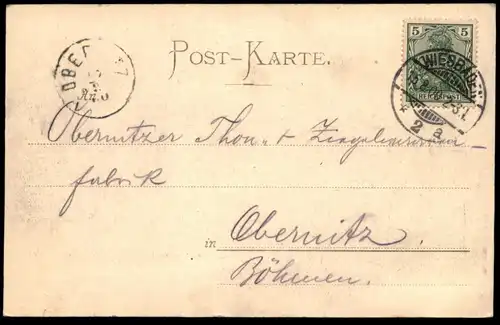 ALTE POSTKARTE GRUSS VOM  SONNENBERG BEI WIESBADEN 1900 Ansichtskarte postcard cpa AK