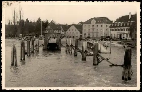 ALTE FOTO POSTKARTE KONSTANZ BODENSEE ANLEGESTELLE HAFEN AUTOS GASTHAUS ZUM SCHIFF cpa photo Ansichtskarte AK postcard