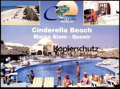 ÄLTERE POSTKARTE MARSA ALAM QUSEIR CINDERELLA BEACH Cinderalla Red Sea Egypt Ägypten l'egypte Ansichtskarte postcard cpa