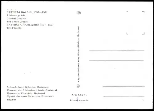 ÄLTERE POSTKARTE UNGARN BATTISTA NALDINI MAXIMUMKARTE Carte Maximum Stempel 04.11.1963 Budapest seins nus nude cpa AK