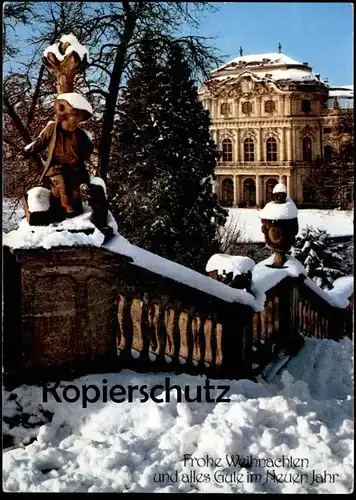 ÄLTERE POSTKARTE WÜRZBURG RESIDENZ IM SCHNEE FROHE WEIHNACHTEN UND ALLES GUTE IM NEUEN JAHR cpa postcard Ansichtskarte