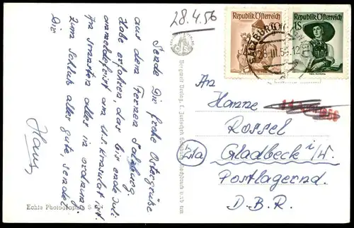 ÄLTERE POSTKARTE SALZBURG IM LICHTE DES SCHEINWERFERS BEI NACHT Beleuchtung at night nuit AK Ansichtskarte cpa postcard