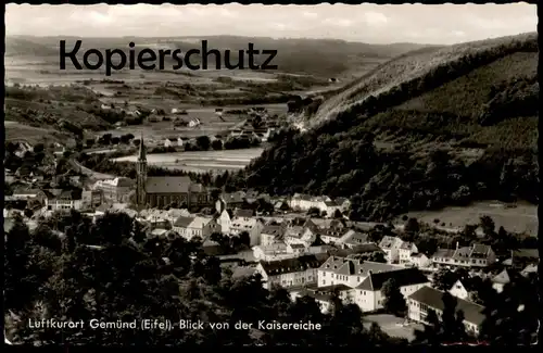 ÄLTERE POSTKARTE LUFTKURORT GEMÜND BLICK VON DER KAISEREICHE 1965 EIFEL Totalansicht Panorama cpa postcard Ansichtskarte