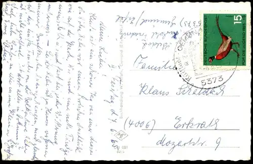 ÄLTERE POSTKARTE LUFTKURORT GEMÜND BLICK VON DER KAISEREICHE 1965 EIFEL Totalansicht Panorama cpa postcard Ansichtskarte