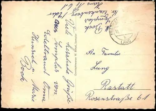 ÄLTERE POSTKARTE EINEN SCHÖNEN GRUSS AUS SOMPLAR Bromskirchen Waldeck Frankenberg Heinrich Bock Ansichtskarte postcard