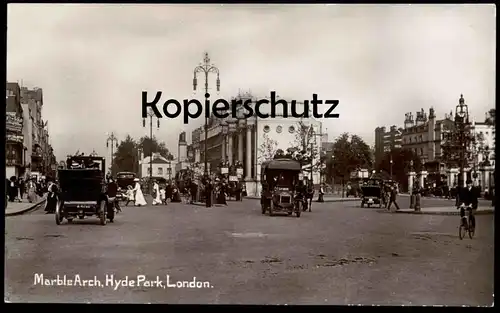ALTE POSTKARTE LONDON MARBLE ARCH HYDE PARK LONDON OLD POSTCARD CARS Berliet ? Davidson Qualitiy Ansichtskarte cpa AK
