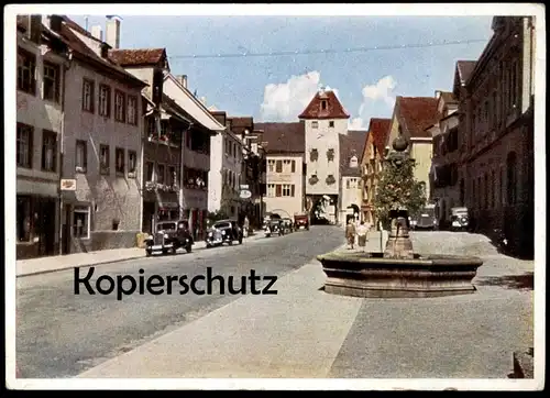 ALTE POSTKARTE DIE UNTERSTADT IN MEERSBURG AM BODENSEE alte Autos Oldtimer old cars Auto 40er Ansichtskarte postcard