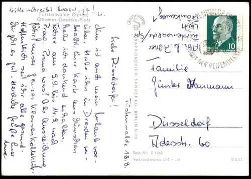 ÄLTERE POSTKARTE FÜRSTENWALDE SPREE OTTOMAR GESCHKE PLATZ WARTBURG 311 Ansichtskarte postcard AK cpa