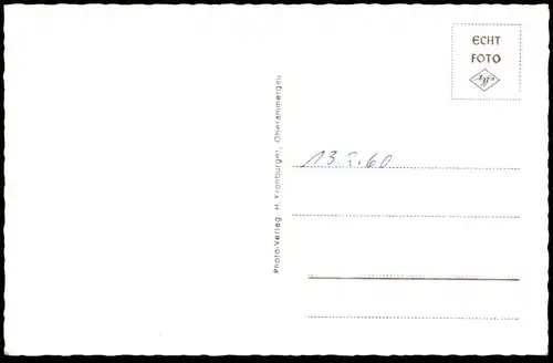 ÄLTERE POSTKARTE OBERAMMERGAU SKISPRINGEN AN DER GROSSEN SCHANZE SAUT A SKI JUMP faire du ski Sprungschanze