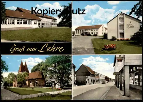 ÄLTERE POSTKARTE GRUSS AUS LEHRE NIEDERSACHSEN Evangelisches Altenheim Wartburg Feldschlösschen Brauerei Ansichtskarte