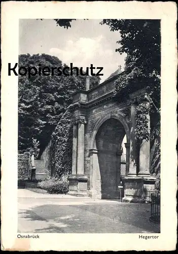 ÄLTERE POSTKARTE OSNABRÜCK HEGERTOR HEGER TOR Niedersachsen Ansichtskarte AK cpa postcard