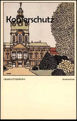 ÄLTERE POSTKARTE BERLIN REPRO WIENER WERKSTÄTTE WW 444 FRANZ KUHN STADTSCHLOSS CHARLOTTENBURG Ansichtskarte cpa postcard