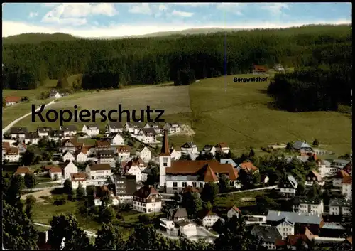 ÄLTERE POSTKARTE SCHONACH TOTALANSICHT MIT BERGWALDHOF Schwarzwald black forest Ansichtskarte AK cpa postcard