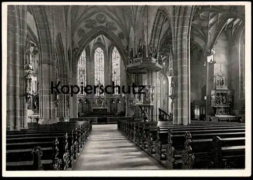 ALTE POSTKARTE ROTTWEIL AM NECKAR INNERES DER HEILIG-KREUZ-KIRCHE church église AK postcard Ansichtskarte cpa