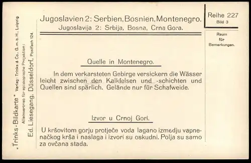 ALTE POSTKARTE QUELLE IN MONTENEGRO IZVOR U CRNOJ GORI Tracht Jugoslawien Serbien Bosnien Bosnia Crna Gora Srbija cpa AK