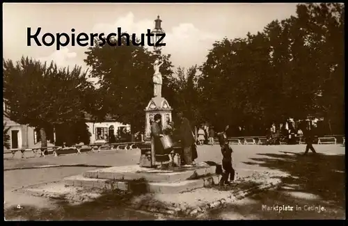 ALTE POSTKARTE MARKTPLATZ IN CETINJE TRG MONTENEGRO Jugoslawien Serbien Bosnien Bosnia Crna Gora Srbija postcard AK cpa