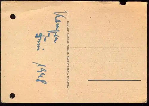 ALTE POSTKARTE INSEL SYLT INSELBAHN SYLTER INSELEXPRESS G. KRAUSE Kampen Juni 1948 cpa AK Ansichtskarte postcard