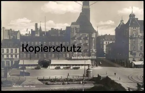ALTE POSTKARTE MALMÖ HOTELL SAVOY Hotel Norra Vallgatan Schweden Sverige Sweden Suede Ansichtskarte AK cpa postcard