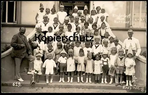 ALTE FOTO POSTKARTE KINDERFEST IM KURHAUS GÖHREN 1928 RÜGEN Kinder enfants children cpa photo AK Ansichtskarte postcard