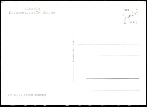 ÄLTERE POSTKARTE DÜSSELDORF SCHALENBRUNNEN AM CORNELIUSPLATZ NACHT Brunnen fontaine fountain Ansichtskarte postcard cpa